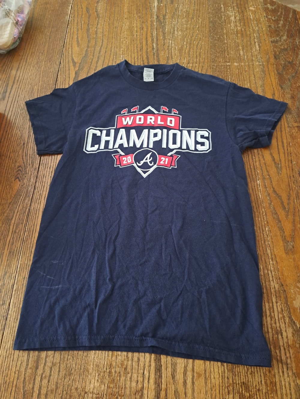 Small Atlanta Georgia Braves 2021 World Champion Baseball ATL Journal Tee Tshirt
